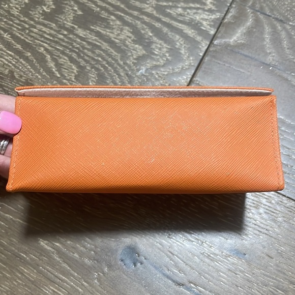 Tory Burch Sunglasses Case Orange Gold New Summer - Picture 3 of 5